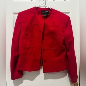 Adolfo Women's Vibrant Red Blazer